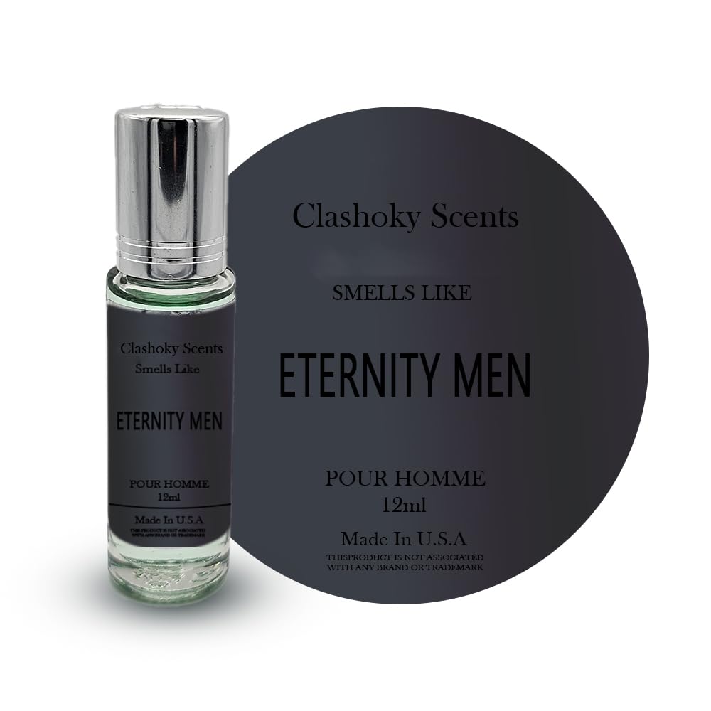 Clashoky Aceite de perfume perfumado Eternity Colonia Roll On Body Oil para hombres (0.4 fl oz) (paquete de 1)