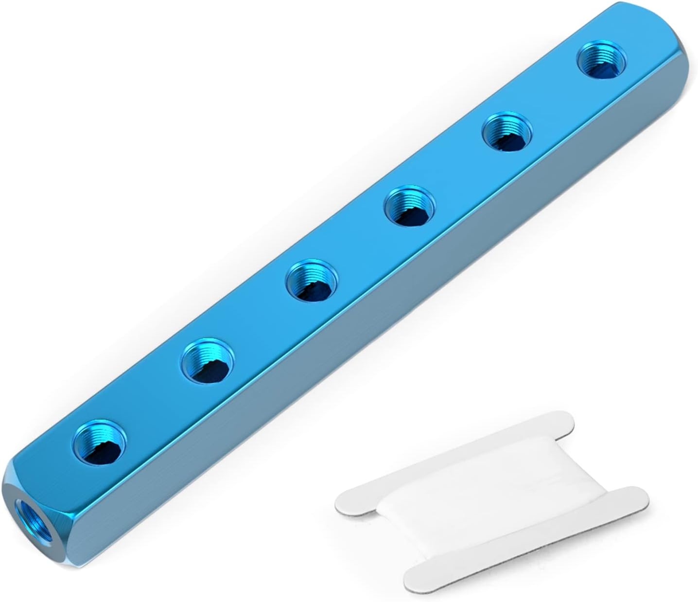 TAILONZ PNEUMATIC 14 “azul 6 vías 9 puertos de derivación neumática bloque de aluminio colector neumático Distribución de aire Distribución de aire