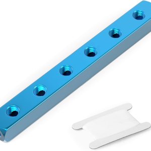 TAILONZ PNEUMATIC 14 “azul 6 vías 9 puertos de derivación neumática bloque de aluminio colector neumático Distribución de aire Distribución de aire TAILONZ PNEUMATIC 14 “azul 6 vías 9 puertos de derivación neumática bloque de aluminio colector neumático Distribución de aire Distribución de aire