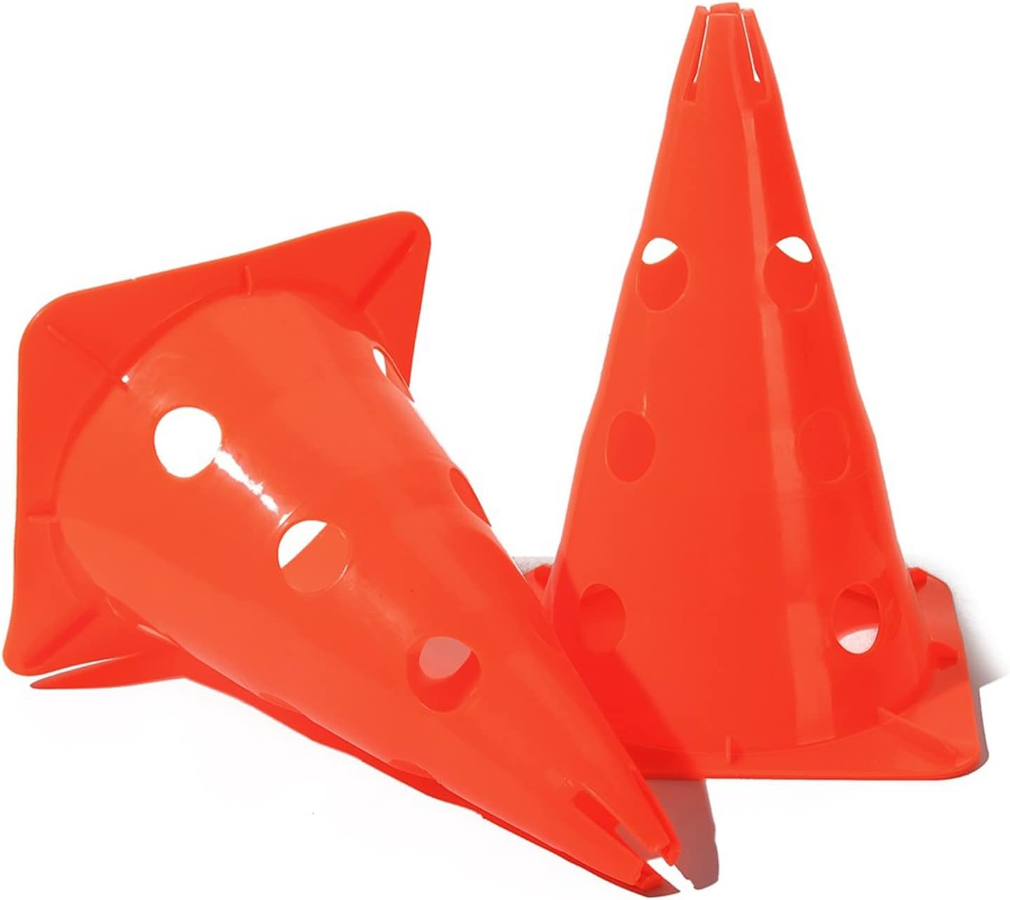 Cono de entrenamiento de fútbol resistente de agilidad, diseño de agujero de entrenamiento deportivo de campo de fútbol, accesorio de entrenamiento