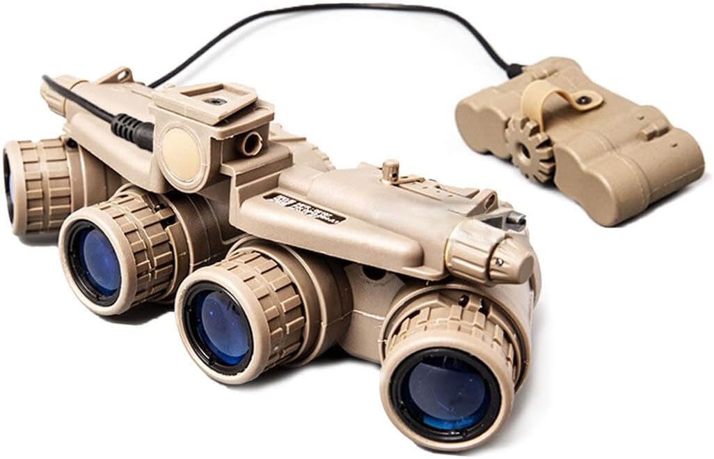 Aetheria Gafas de visión nocturna para caza táctica Cosplay GPNVG18 Casco Mount Set-Four-Tube Binocular