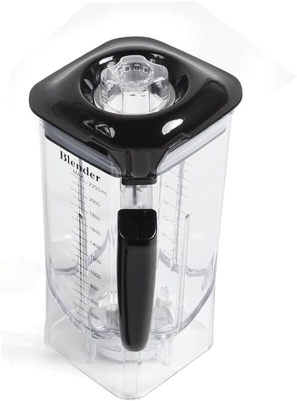 Licuadora profesional, licuadora comercial insonorizada de 2.2L0.5 galones con cuchillas de acero, 110 V 2200 W encimera eléctrica exprimidor de
