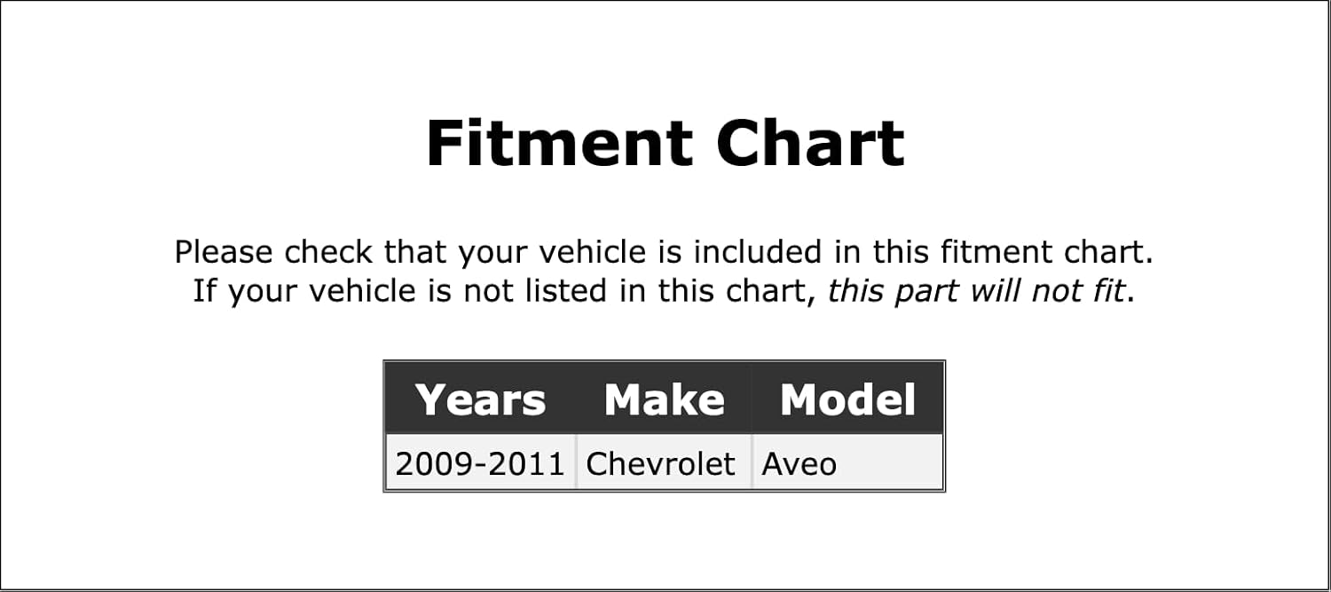 Juego de juntas colector de escape compatible con Chevrolet Aveo 2009 2010 2011 PC-619749