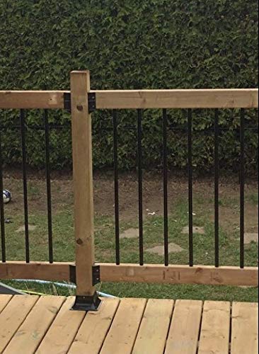 FENCE & DECK RITE Conectores balaustres para balaustres de ” OD Metal Polipropileno Negro. (500)