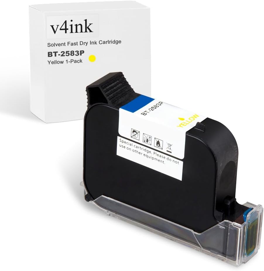 v4ink Cartucho de tinta de secado rápido solvente original BT-2583P compatible con impresora de inyección de tinta portátil BENTSAI BT-HH6105B2