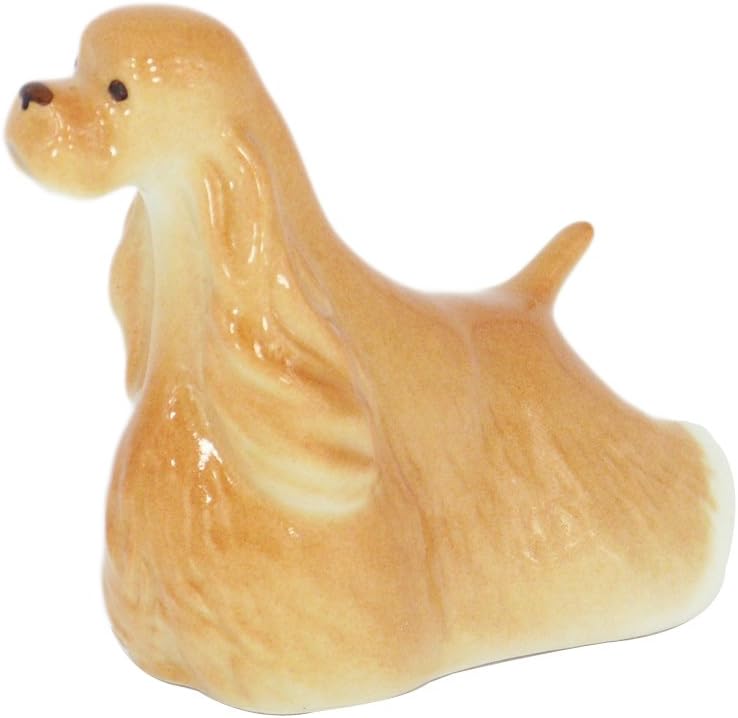 Cocker Spaniel – Figura coleccionable de porcelana Lomonosov de color rojo