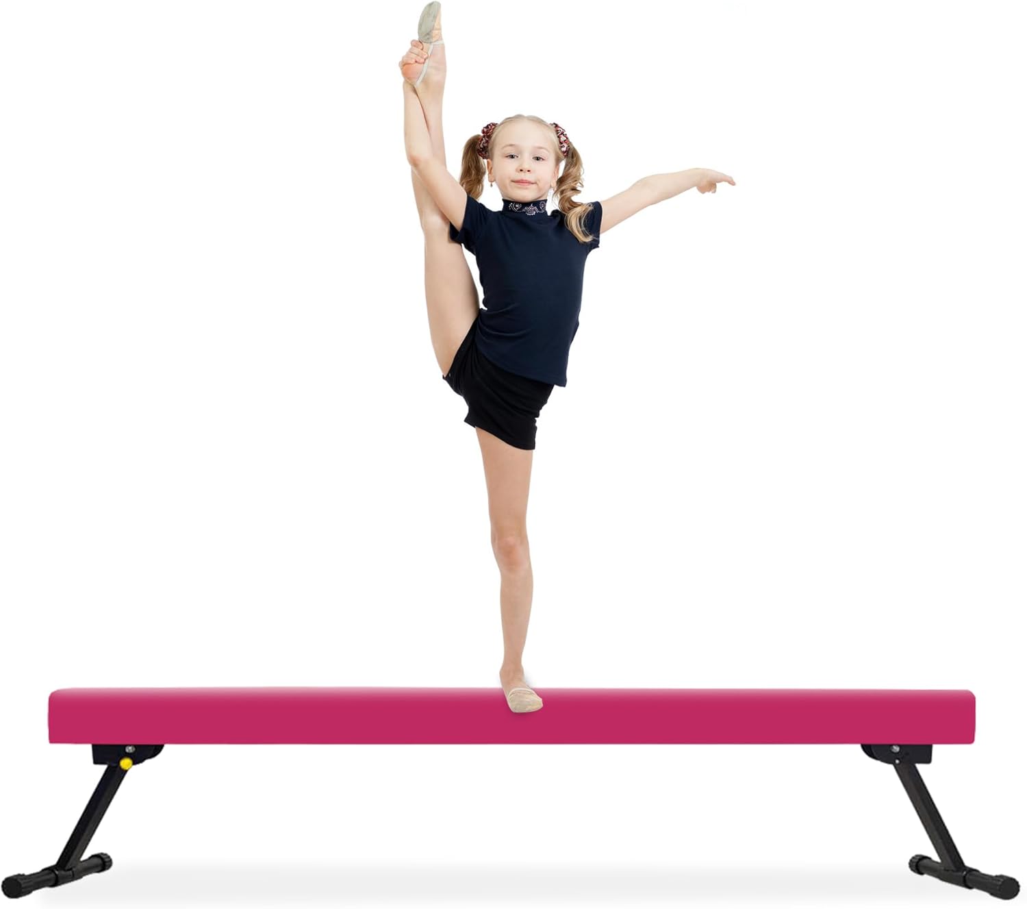 EL&ITWings Viga de equilibrio de gimnasia de 6 pies, viga ajustable de piso de nivel alto y bajo, altamente estable, equipo de entrenamiento de