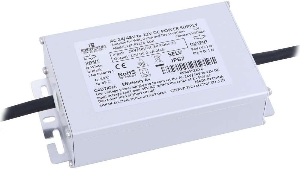 Convertidor de CA de 24 voltios a 12 voltios CC, Convertidor de CA de 48 voltios a 12 voltios CC, AC 20V-50V a 12V DC Rectificador de fuente de