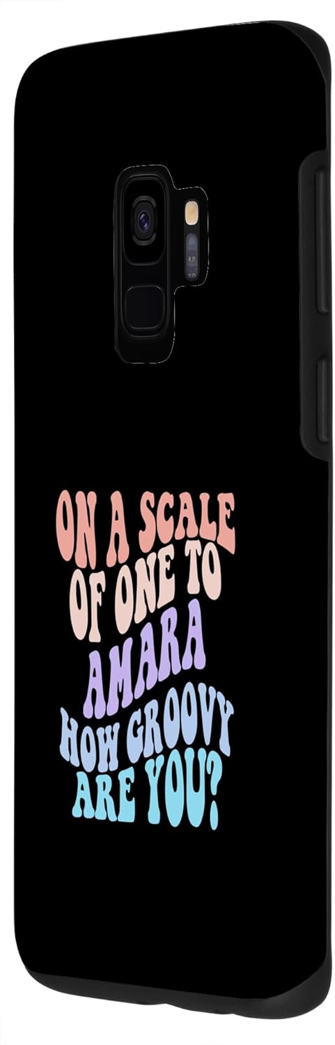 Galaxy S9 AMARA Cute Retro Girls Groovy AMARA Personalized Name Case