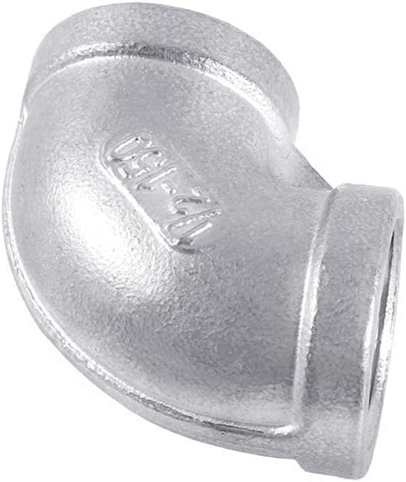 JoyTube – Accesorio de tubería de acero inoxidable 304, conector roscado NPT hembra a hembra de 34 a 34 pulgadas, codo de 90 grados, clase 150,