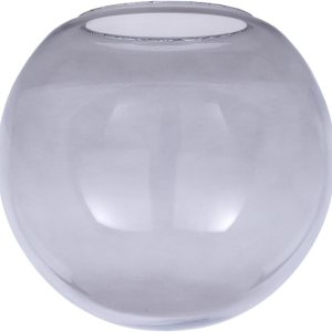 B&P Lamp Pantalla de bola sin cuello de vidrio ahumado de 10 pulgadas de diámetro, ajuste de 4 pulgadas B&P Lamp Pantalla de bola sin cuello de vidrio ahumado de 10 pulgadas de diámetro, ajuste de 4 pulgadas