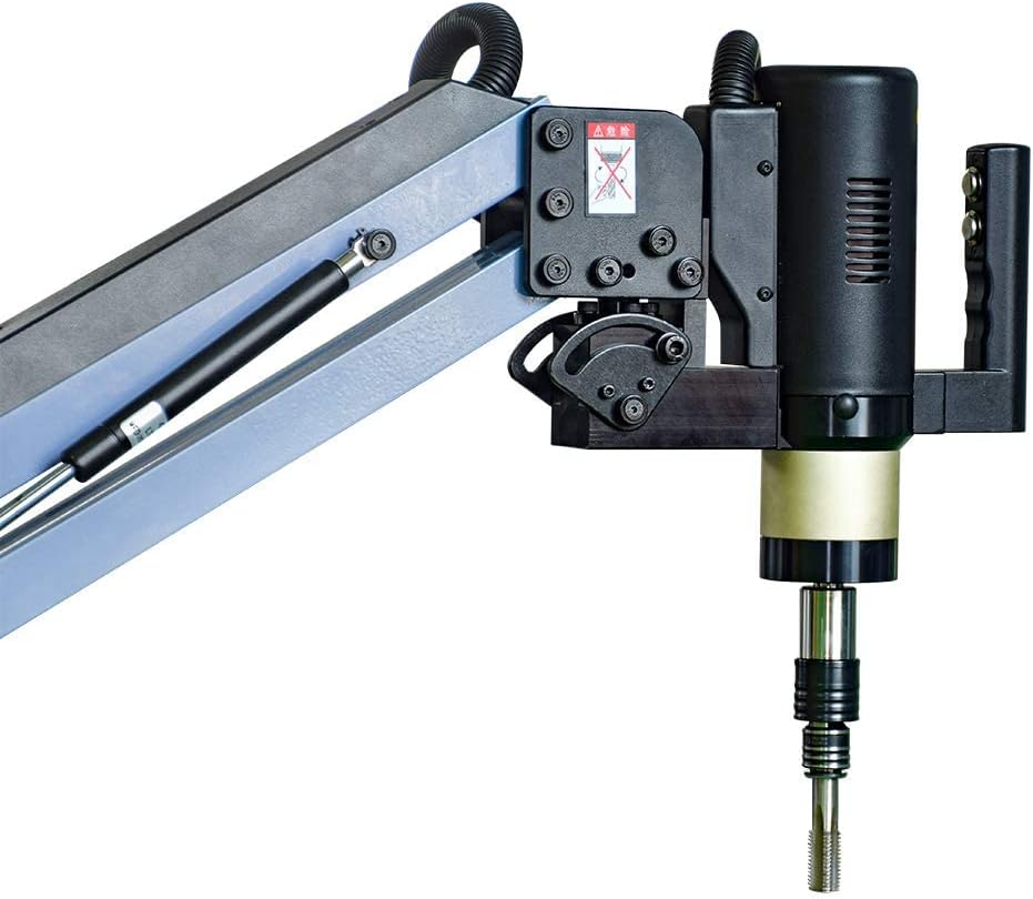USA Stock ZAC 110V M6-M30 – Máquina de roscado eléctrica de brazo flexible con brazo de roscado universal de 200 rpm, 12 pinzas TC820 ANSI incluidas
