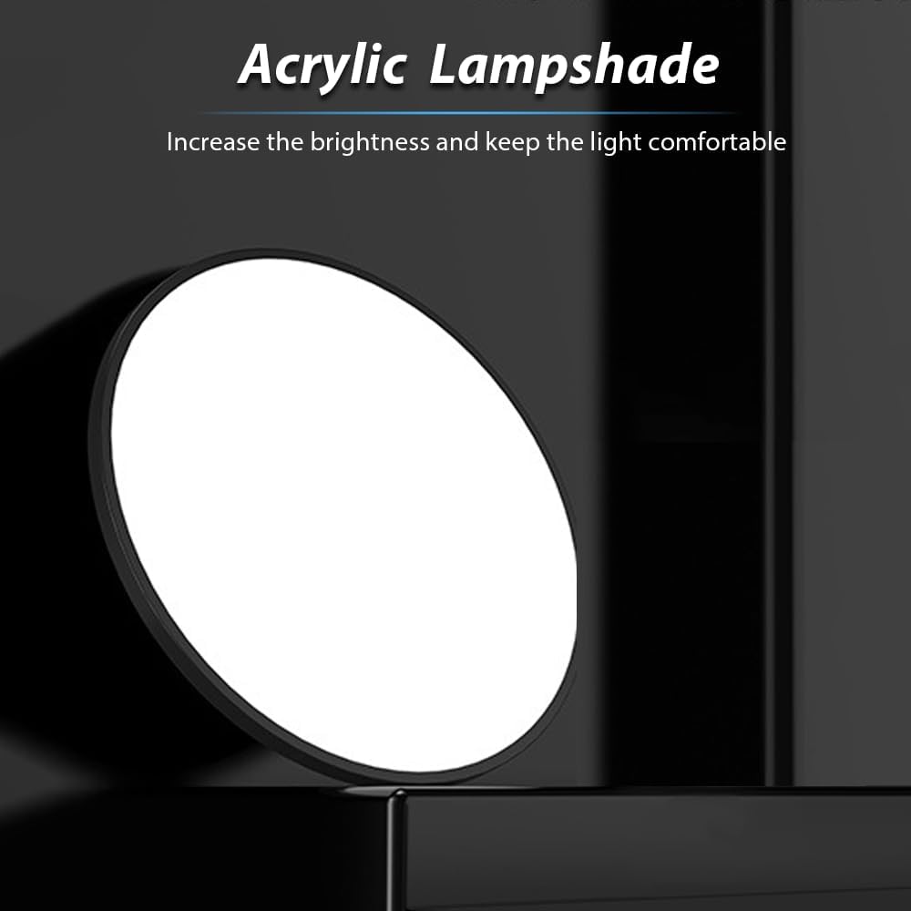 Lámpara de techo de montaje empotrado, lámpara LED de montaje en superficie de 30 W para dormitorio, cocina, lámparas de montaje plano ultrafinas y