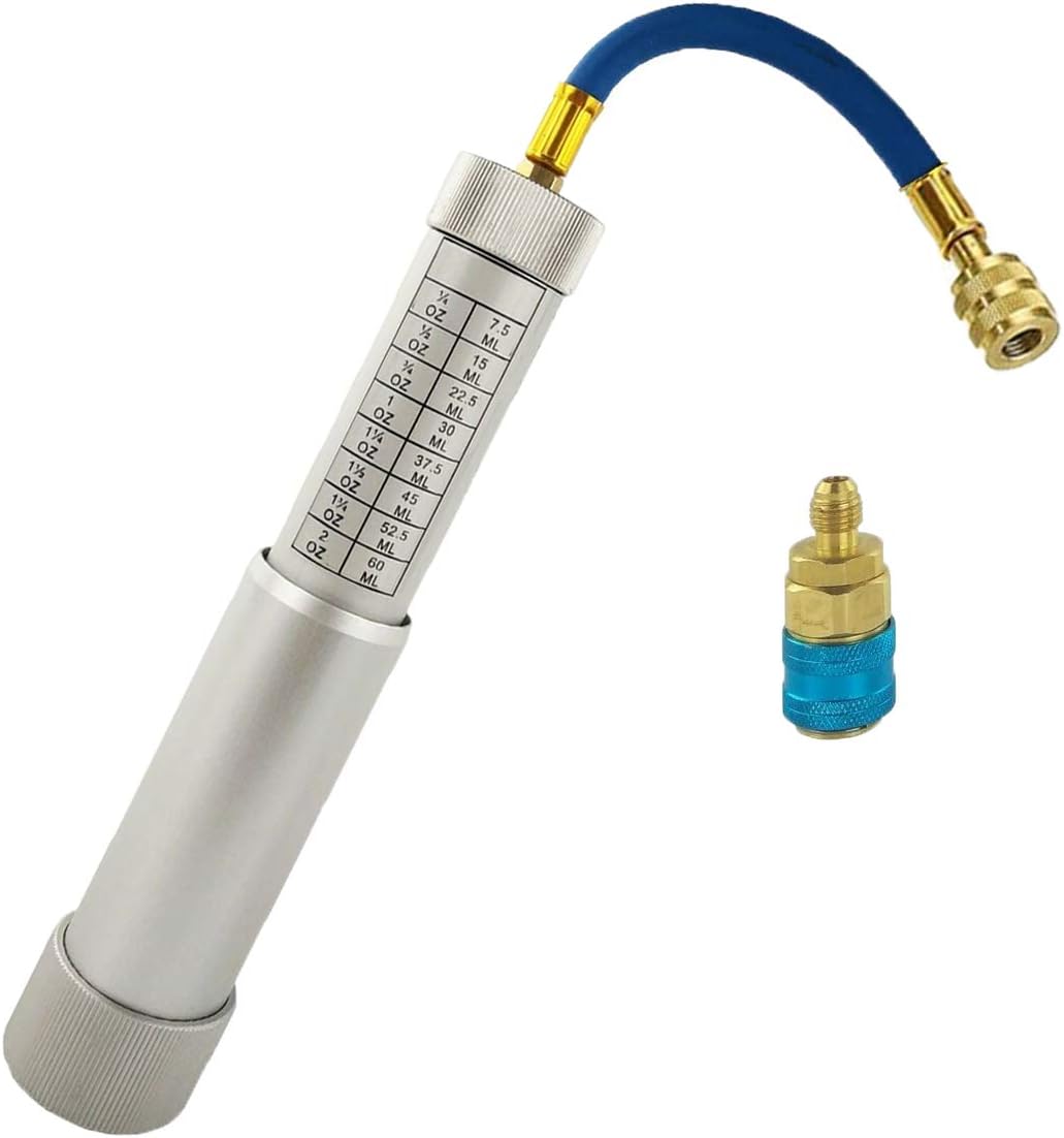 Herramientas refrigerantes para inyector de aceite y tinte de aire acondicionado para automóvil con acoplador rápido a presión 14 “SAE, para