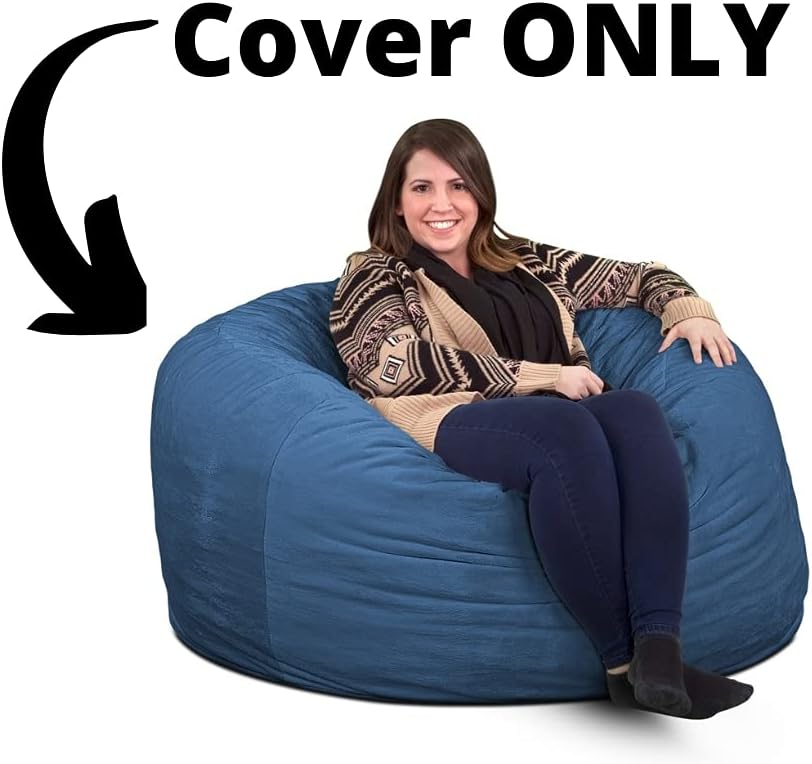 ULTIMATE SACK 4000 (4 pies) Funda para silla puff en varios colores solo funda (4000, gamuza morada)