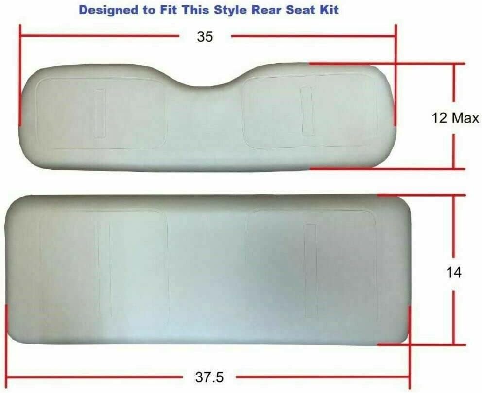 Huskey – 4 fundas de asiento delantero y trasero para carrito de golf EZGO Freedom TXT 2014+, Valor Custom con costuras de diamante blanco y negro