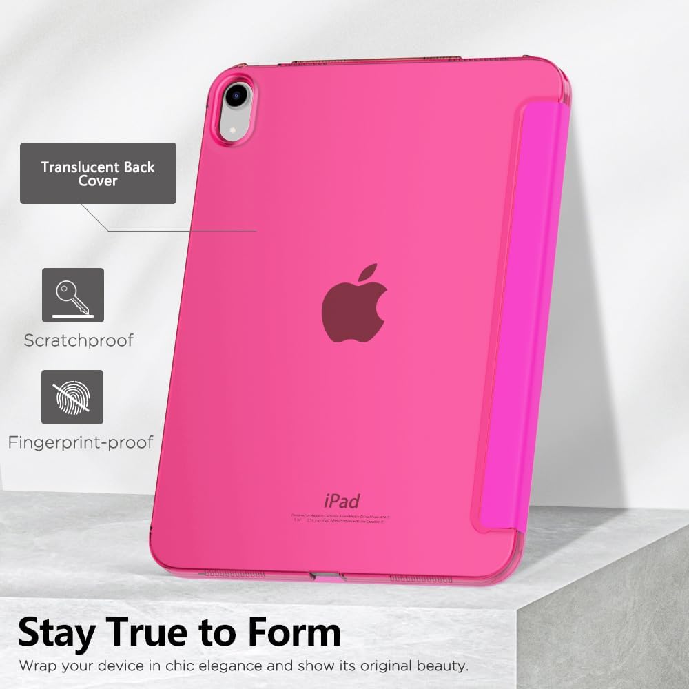 MoKo Funda para iPad de 10. generación 2022, delgada, rígida, de policarbonato translúcido, carcasa trasera para iPad de 10 generación de 10.9