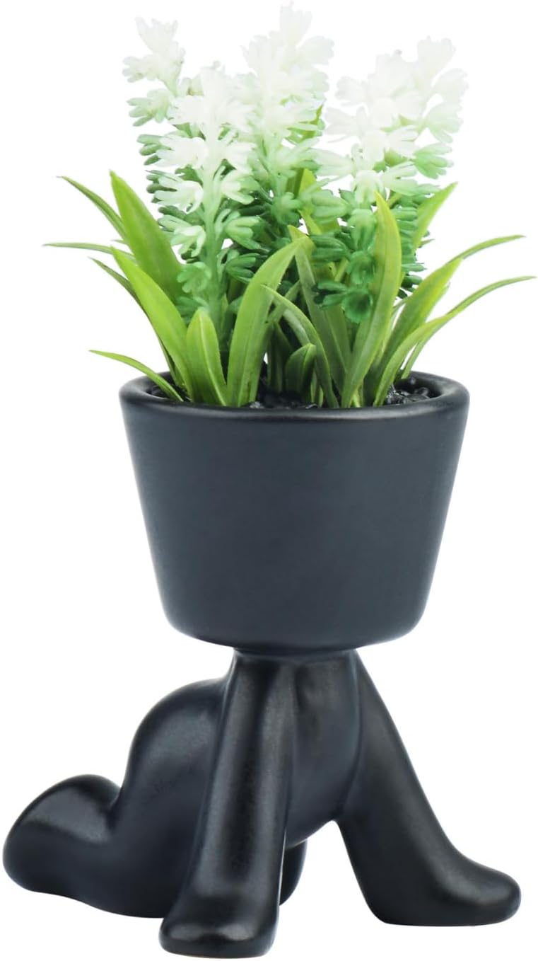 TOPSV Preciosas plantas artificiales para decoración de interiores, suculentas artificiales en macetas para decoraciones de primavera o decoración