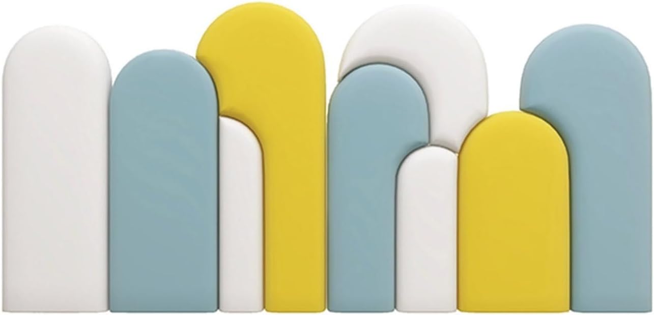 Cabecera 3D anticolisión acolchada de pared, cabecero tapizado, paneles de pared insonorizados para dormitorio y sala de juegos (color B, tamaño 47