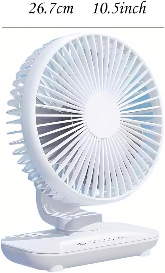 Ventilador pequeño y silencioso para escritorio, ventilador oscilante de 120, ventilador de circulación de refrigeración eficiente, 5 velocidades,
