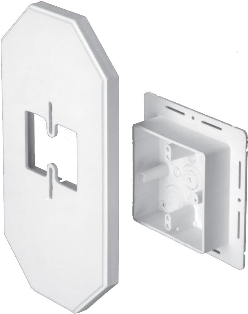 Arlington 8091FDBL Kit de caja de plástico para pared, montaje vertical, con placa de montaje mega 7.142 pulgadas x 0.78 pulgadas x 13.49 pulgadas