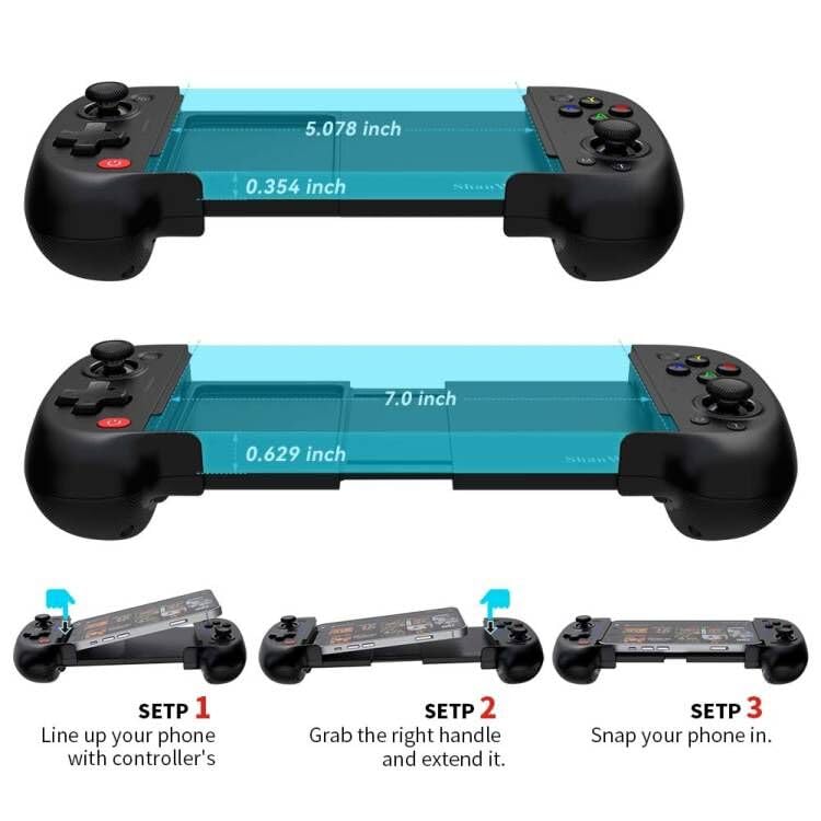 ShanWan Mobile Game Controller for iphone and Android with Upgrade Design PHONE CASE Support Phone Game Controller – PS Remote Play, Xbox Cloud,