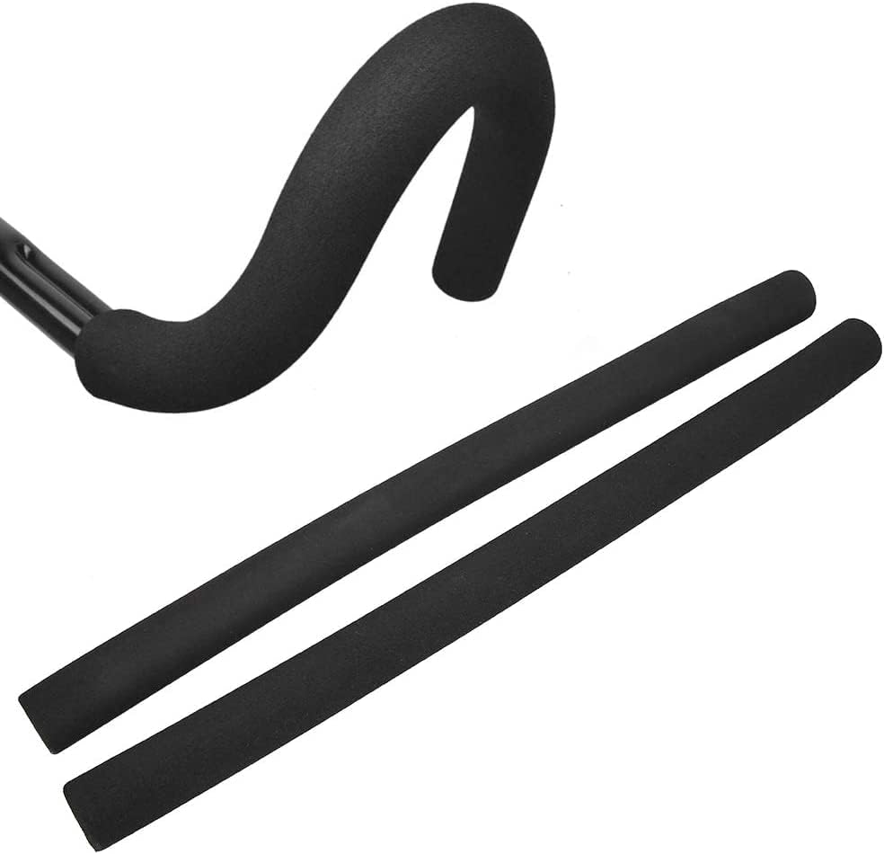 Xafissy – Empuñaduras de espuma para bicicleta, 1 par de empuñaduras de manillar de bicicleta color negro, cubierta flexible para manubrio de
