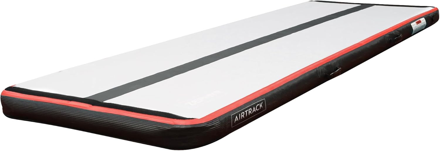 AirTrack Tapete inflable de gimnasia con bomba de aire, 3 pies, 10 pies, 13 pies, 16 pies, 20 pies, tapete de aire grueso para yoga, animadoras,