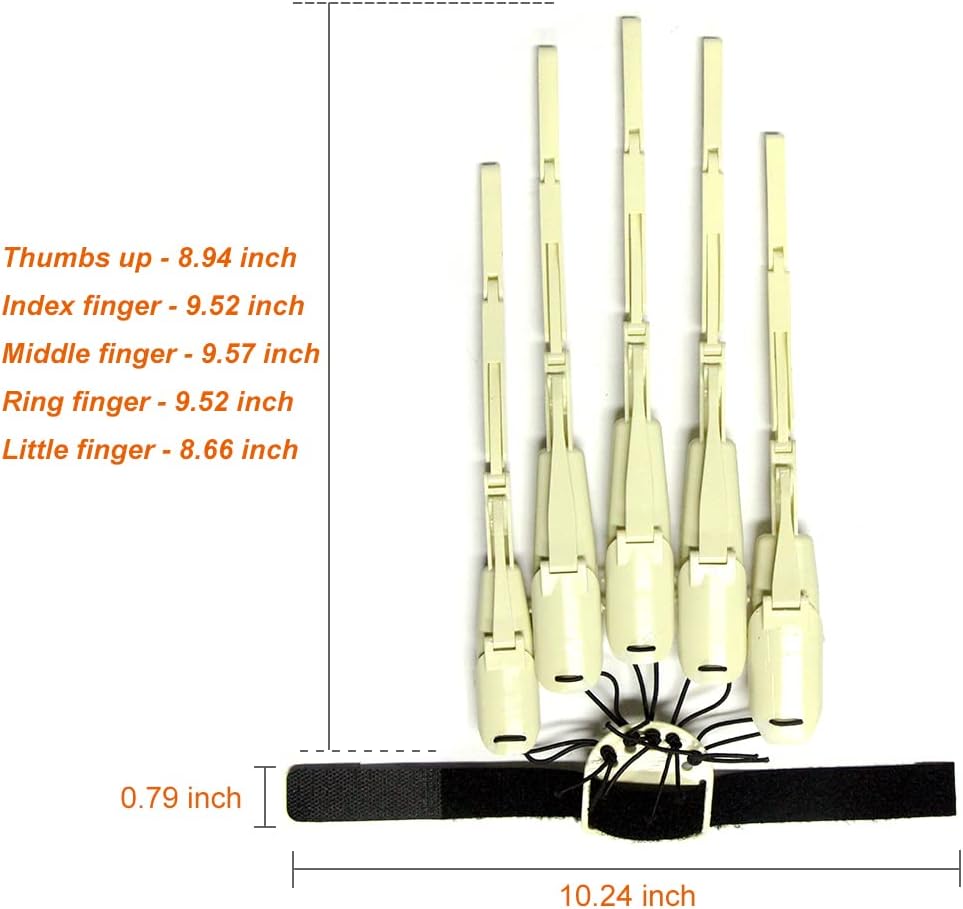 Extensiones de dedo articuladas de Halloween, 1 par de marionetas de dedo de mano de esqueleto flexible, para cumpleaños, Navidad, disfraces de