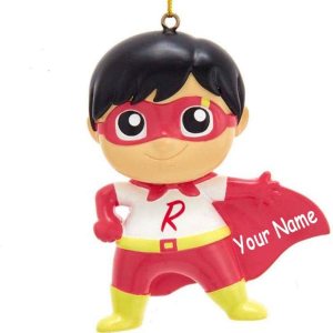 Ryan’s World Superhero – Adorno navideño de personaje de Titán rojo con nombre personalizado Ryan’s World Superhero – Adorno navideño de personaje de Titán rojo con nombre personalizado