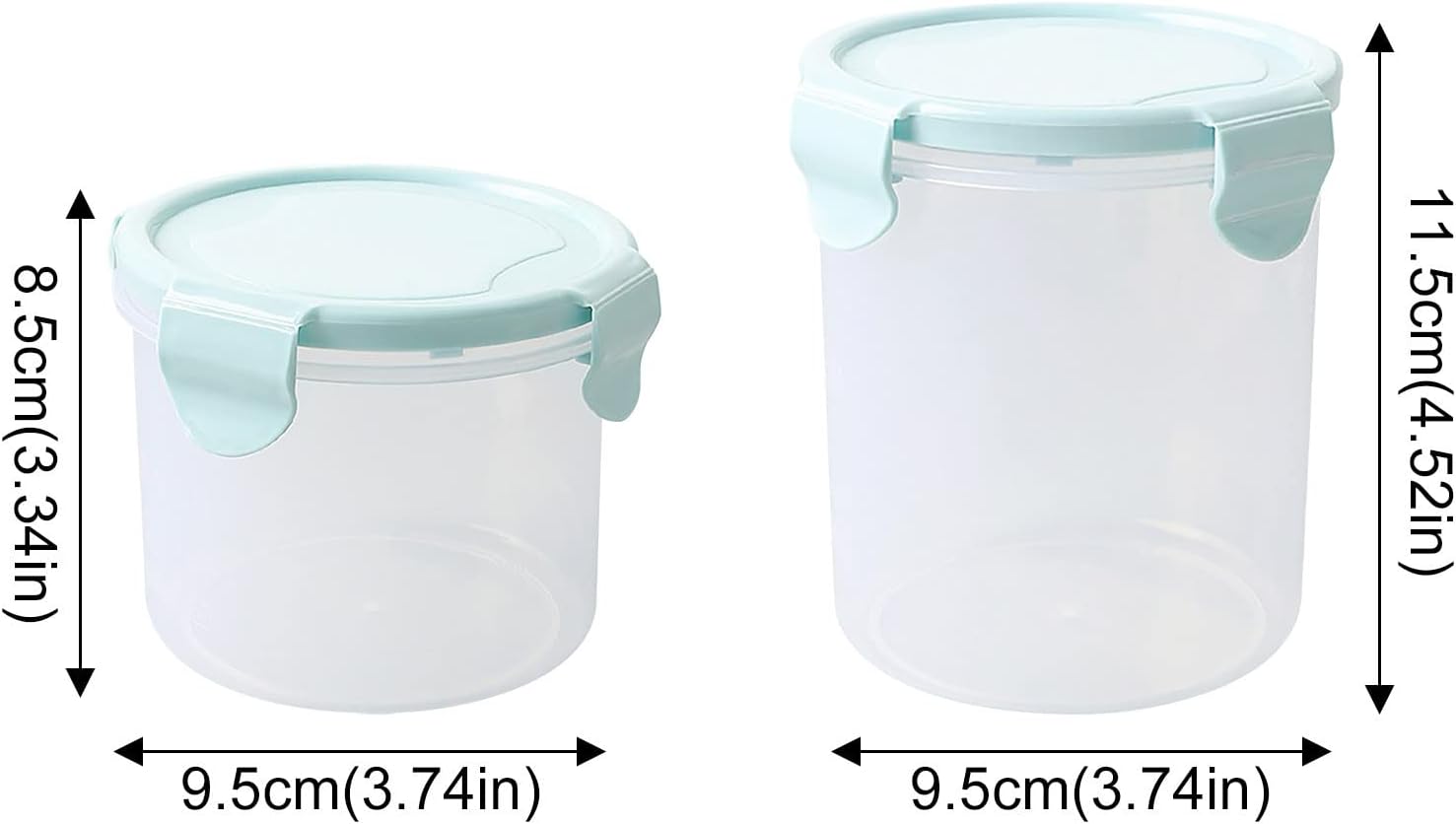 Contenedor hermético para almacenamiento de alimentos, contenedores sellados para cocina y despensa, organizador de plástico para azúcar, arroz,