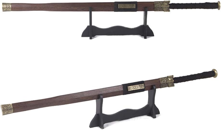 Soporte de exhibición de espada lacado de madera individual Katana Wakizashi Tanto Bokken Gladiator Samurai Table Display Holder Outfit 1 Tier