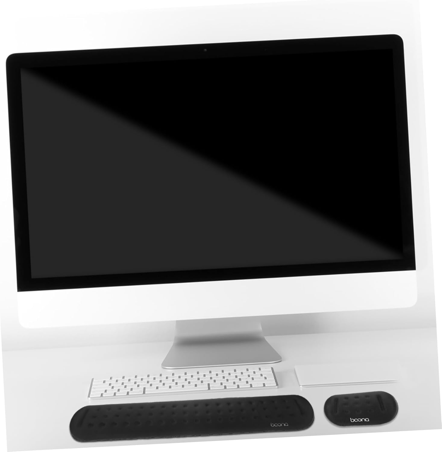 MAGICLULU Juego de 3 juegos de teclado de muñeca para reposo de manos, accesorios para escritorio de gel, alfombrilla de mouse ergonómica,