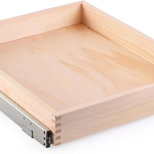 Cajones extraíbles para armarios, 23 pulgadas de ancho x 21 pulgadas de profundidad, organizador de almacenamiento de cajones de madera deslizable Cajones extraíbles para armarios, 23 pulgadas de ancho x 21 pulgadas de profundidad, organizador de almacenamiento de cajones de madera deslizable