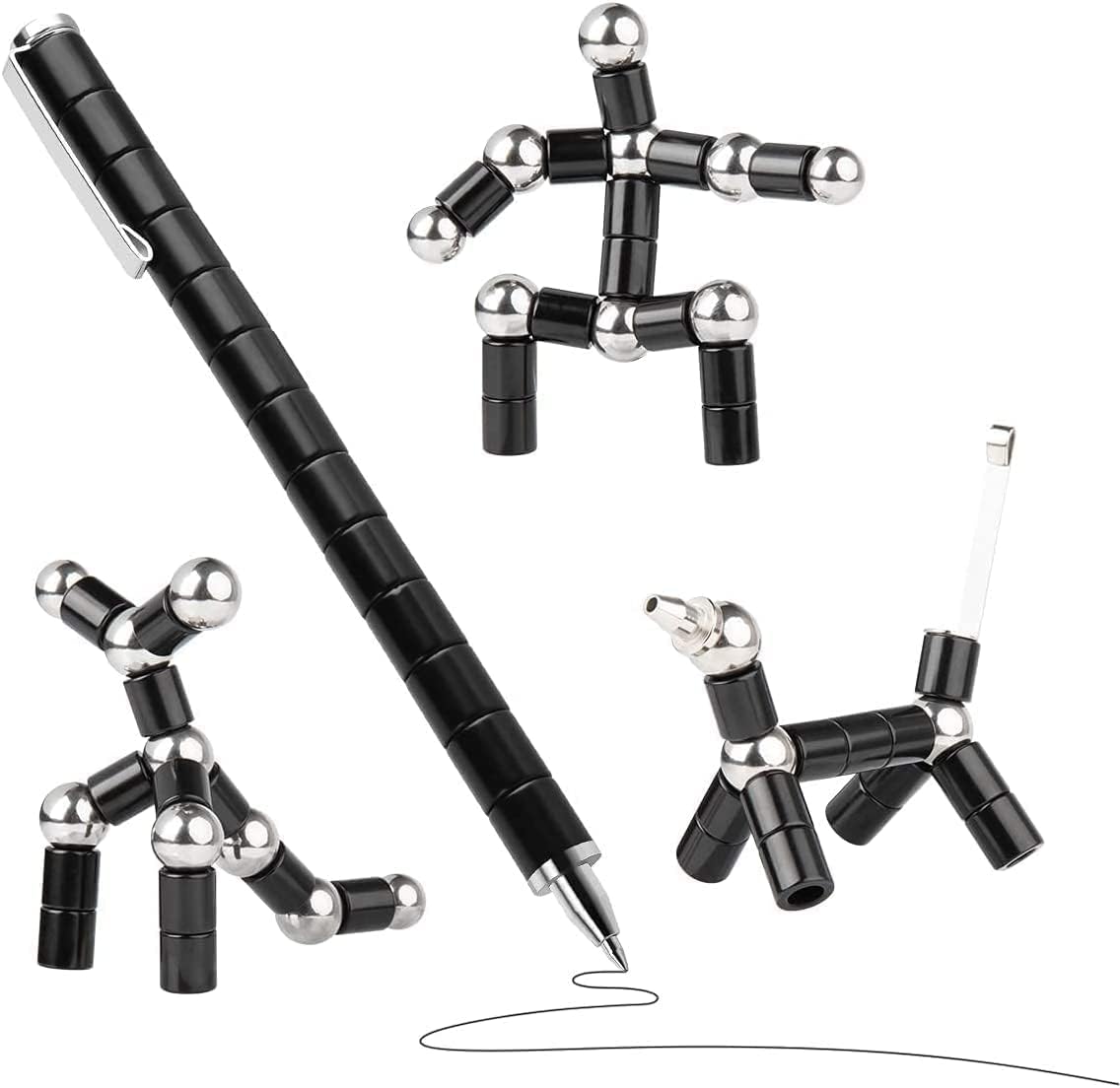 Bolígrafo de juguete para aliviar el estrés, bolígrafo magnético creativo, bolígrafo de metal magnético de descompresión, bolígrafo Strato