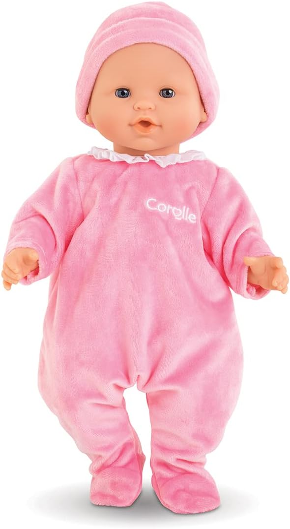 Corolle Conjunto de muñeca de bebé de 14 pulgadas, pijama rosa, trajes y accesorios de Mon Grand Poupon para muñecas de 14 pulgadas, para niños a