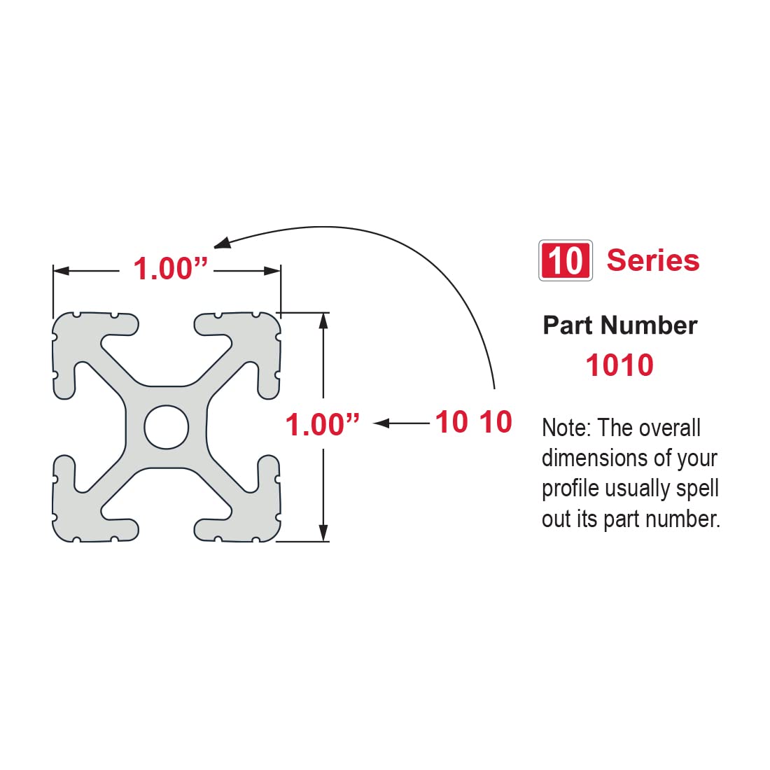 8020, 1010, Serie 10 de 1 pulgada x 1 pulgada con ranura en T de extrusión de aluminio extruido de barra de ranura lineal 8020 (18 pulgadas de