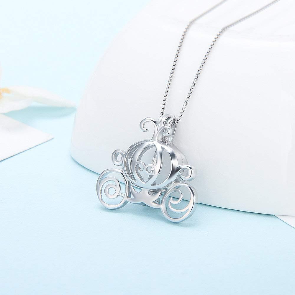 Colgantes de jaula de carro para fabricación de joyas de perlas de plata esterlina, diseño de jaula de perlas colgantes para regalo adorable, Metal
