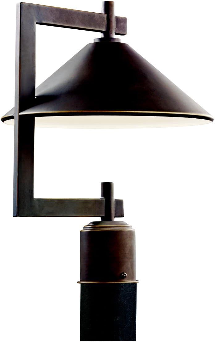 Kichler Ripley – Luz de poste para exteriores de 16 pulgadas (16 pulgadas), color bronce
