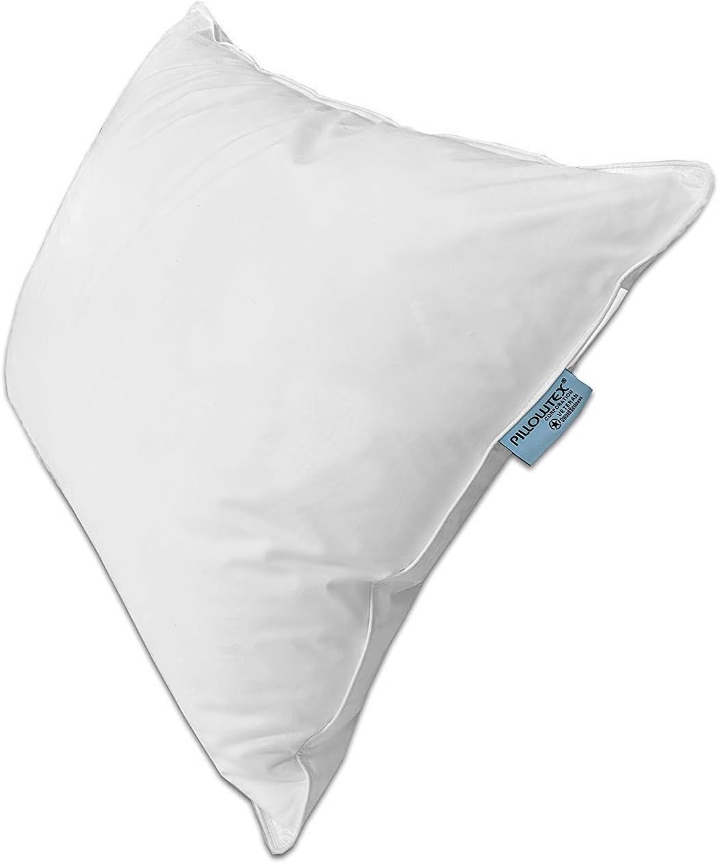 Pillowtex Almohada de poliéster ultrafina tamaño King para dormir plana y baja almohada para dormir boca abajo y boca abajo