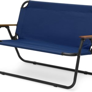 Magshion Silla de campamento de doble asiento de 39 pulgadas que soporta 330 libras para adultos, silla plegable de alta resistencia para 2 Magshion Silla de campamento de doble asiento de 39 pulgadas que soporta 330 libras para adultos, silla plegable de alta resistencia para 2