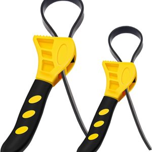 2 piezas de correa de goma ajustable llave de filtro de aceite llave de silicona para abridor de tarros llave para mecánicos, fontaneros, uso 2 piezas de correa de goma ajustable llave de filtro de aceite llave de silicona para abridor de tarros llave para mecánicos, fontaneros, uso