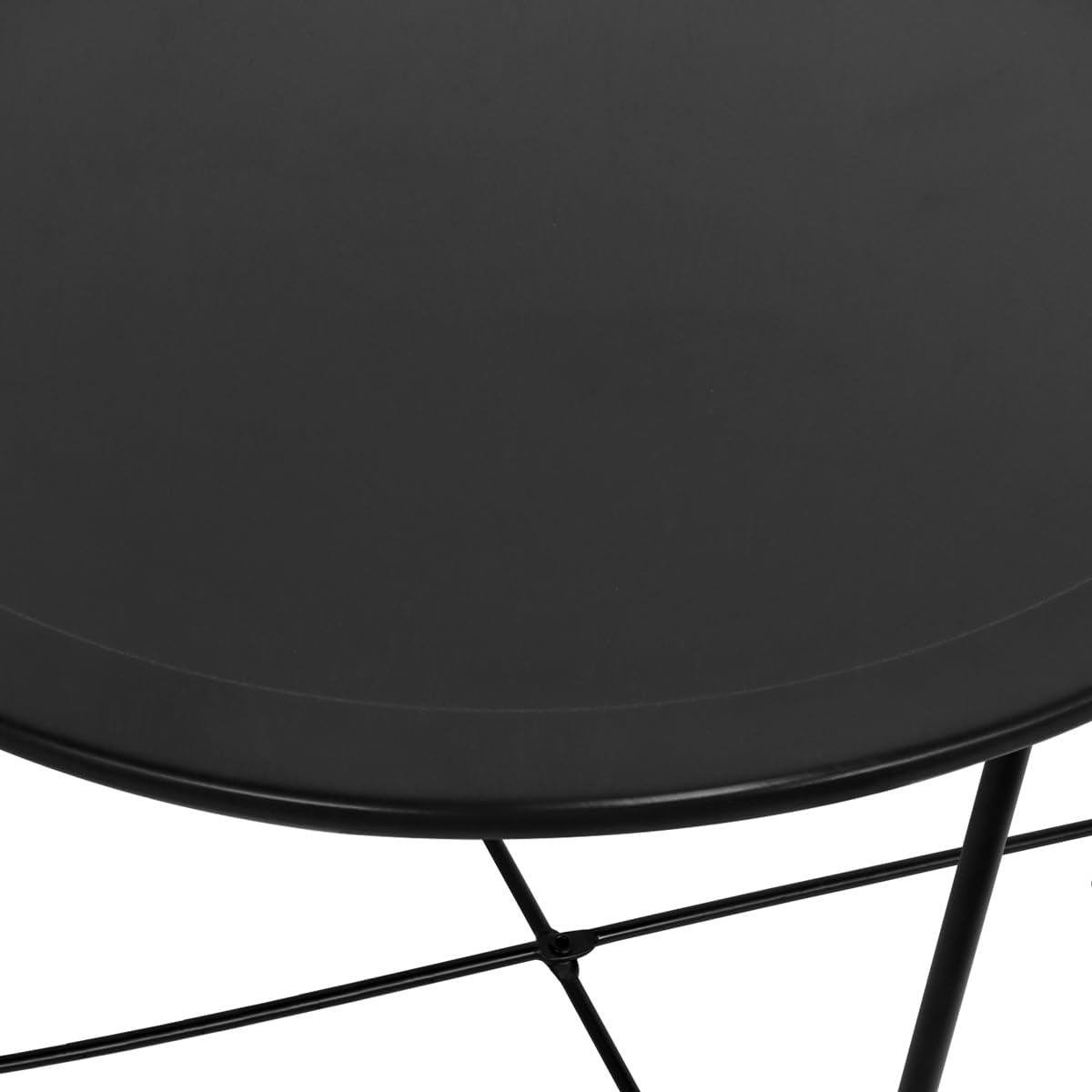 LZMS Gladom Bandeja de hierro  Moderna mesa redonda plegable minimalista  Sofá de noche interior, mesa baja, mesa auxiliar  Mesa plegable de jardín