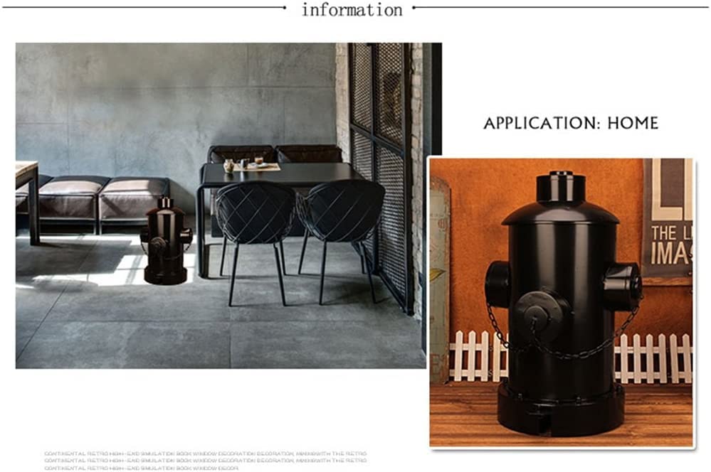 TISTIK Bote de basura Industrial Wind Trash Can Creative Iron Art Pedal Fire Hydrant Trash Can 36 * 59cm Individuality Vintage Garbage Can Paper