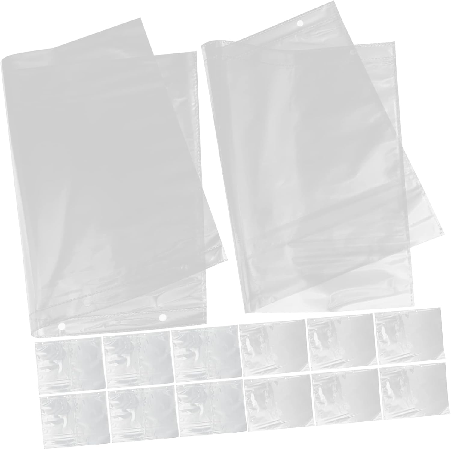 Ciieeo Álbum de almacenamiento A4, 200 unidades, monederos, monederos para fotos, protector de hojas transparentes, carteras para coleccionistas,