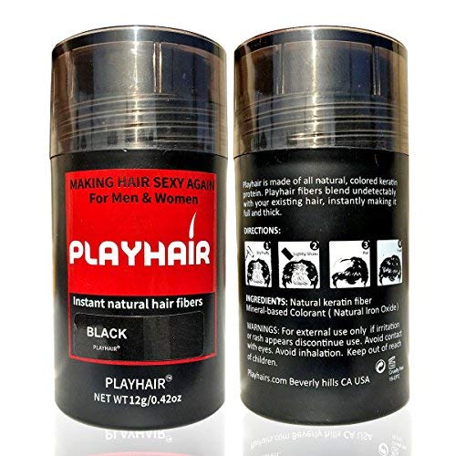 Fibras naturales de queratina para la construcción del cabello para ocultar la calvicie al instante adelgazando el cabello y cubrirse para hombres y
