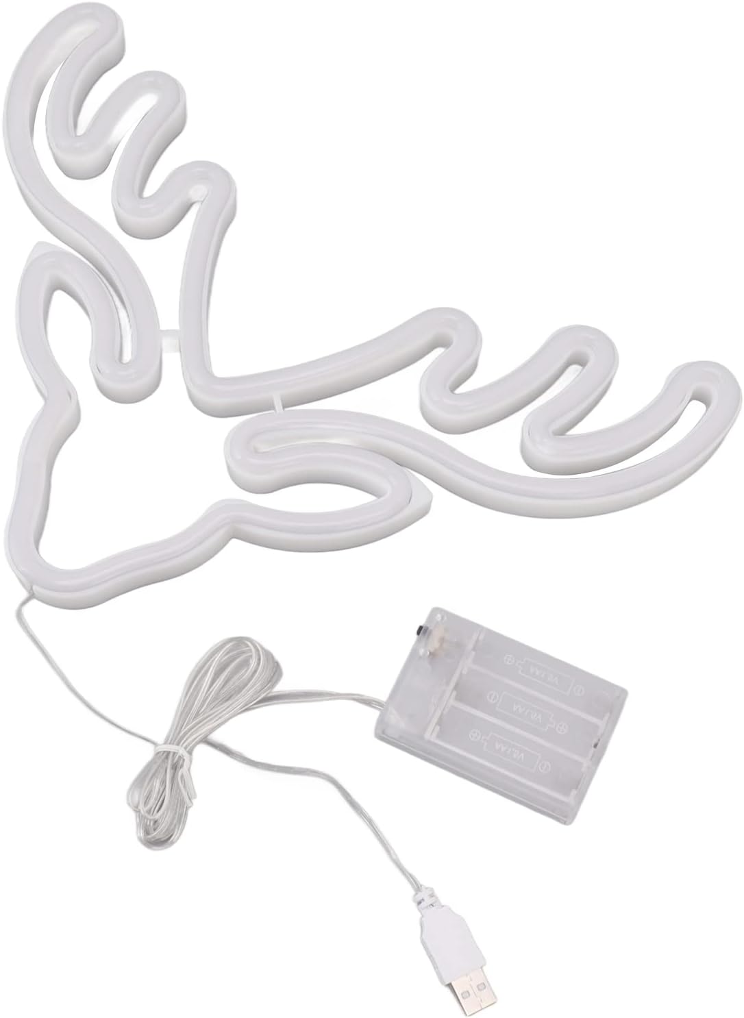 Wall Neon Light, ABS Backboards USB Powered Unbreakable Soft Flexible PVC LED Strips Neon Light Sign for Christmas(#1)