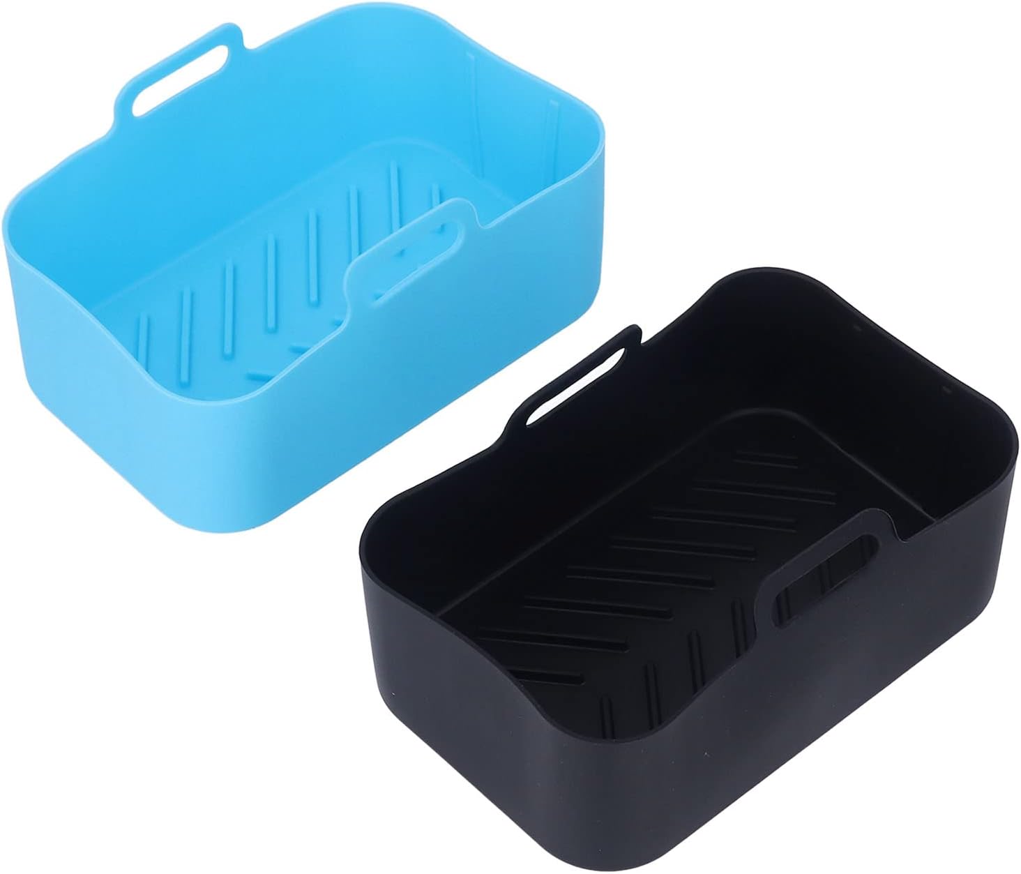 Olla de silicona para freidora de aire, 2 unidades, olla de silicona antiadherente, reutilizable, repuesto para accesorio Ninja DZ201 Foodi de 8