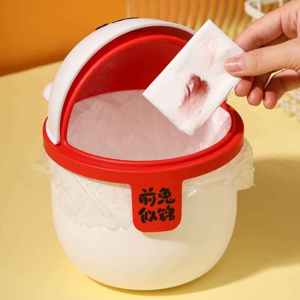 Zerodeko Mini cesta de basura con forma de conejo con forma de animal, cubo de almacenamiento de basura de escritorio, cubo de basura para coche,