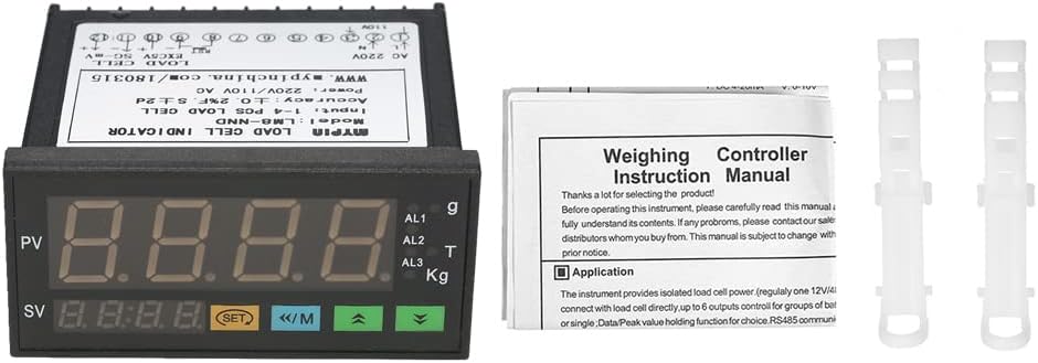 ERYUE Pantalla digital, pantalla LED digital medidor de pesaje Indicador de células de carga 1  4 células de carga Entrada de señales